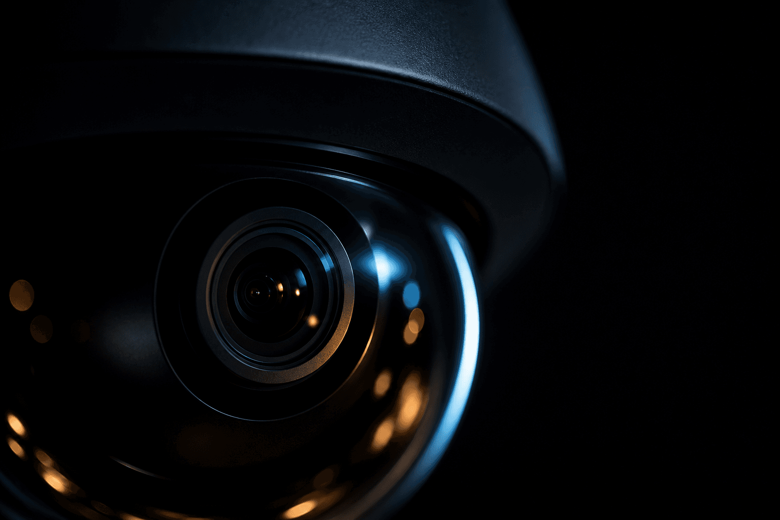 Obiettivo macro di una telecamera di sicurezza